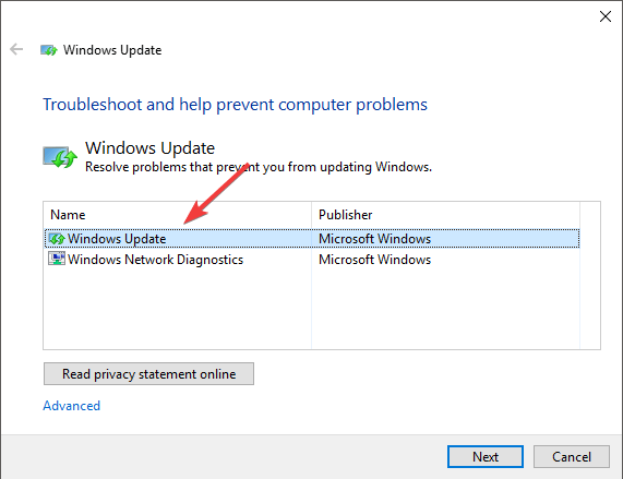 Błąd narzędzia do rozwiązywania problemów z aktualizacją Windows Update 0xc190012e